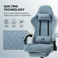thumbnail image 7 of GTPLAYER Ergonomic Pocket Spring Cushion Gaming Chair with Footrest and Linkage Armrests, Light Blue, 7 of 7