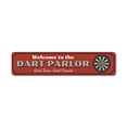 thumbnail image 2 of Dart Parlor Welcome Novelty Decor, Metal Wall Sign - 4x18 Inches, 2 of 4