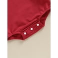 thumbnail image 7 of Suealasg Infant Baby Boys Valentine’s Day Romper 3M 6M 12M 18M Newborn Spring Playsuit Letter Print Long Sleeve Round Neck Bodysuits Jumpsuits for Boys Girls, 7 of 7