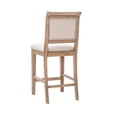 thumbnail image 4 of Maklaine 26" Counter Stool Upholstered Back & Seat in Graywash Finished Wood, 4 of 10
