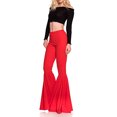 thumbnail image 3 of Txlixc Pantalones de campana sexy femenina, pantalones de moda retro sin fisuras de color sólido y cintura alta Txlixc  moda, 3 of 6