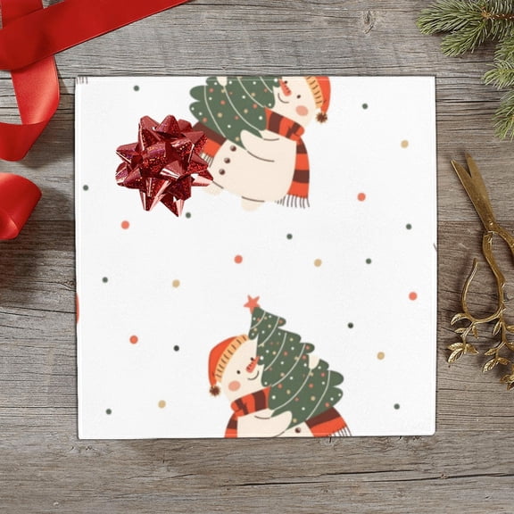 Christmas Wrapping Paper | Premium Holiday Gift Wrap | Frosty Scarf 58" x 23" (1–5 Rolls) - 1 Roll