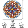 thumbnail image 4 of Coolnut Mexican Talavera Round Placemats Durable Non-Slip Table Mat Heat and Stain Resistant Placemat for Kitchen Table Outdoor BBQ Activities(1PCS) Home Decor Gifts, 4 of 7