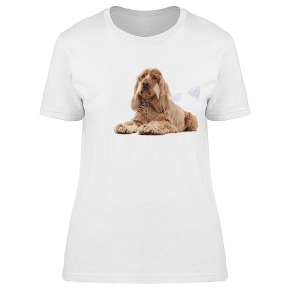 Spaniel Laid Down T-Shirt Women -Image by Shutterstock, Female Small