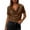 Coffee, variant on Kukoosong Women's Breathable Scrunch Neck T-Shirts Solid Color Short Sleeve Pullover for Summer Casual, Lightweight and Comfy Tee Shirt for Women