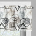thumbnail image 5 of Ambesonne Abstract Valance & Curtain, Triangles Squares Plygons, 55"x36", Grey Black Cocoa, 5 of 6
