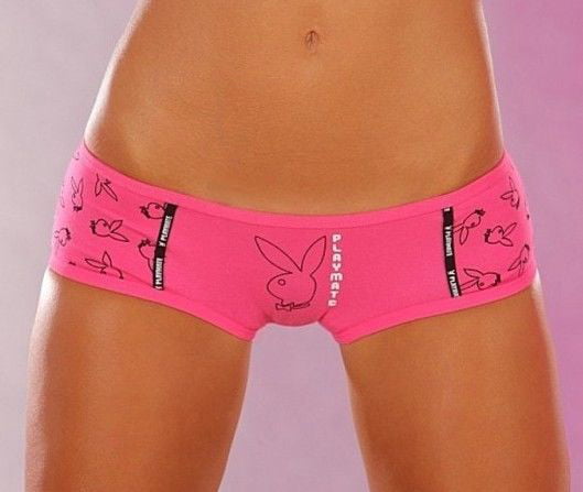 PLAYBOY Bunny Cotton Boyleg Boyshort Panty Playmate Underwear PLT194 M Pink 