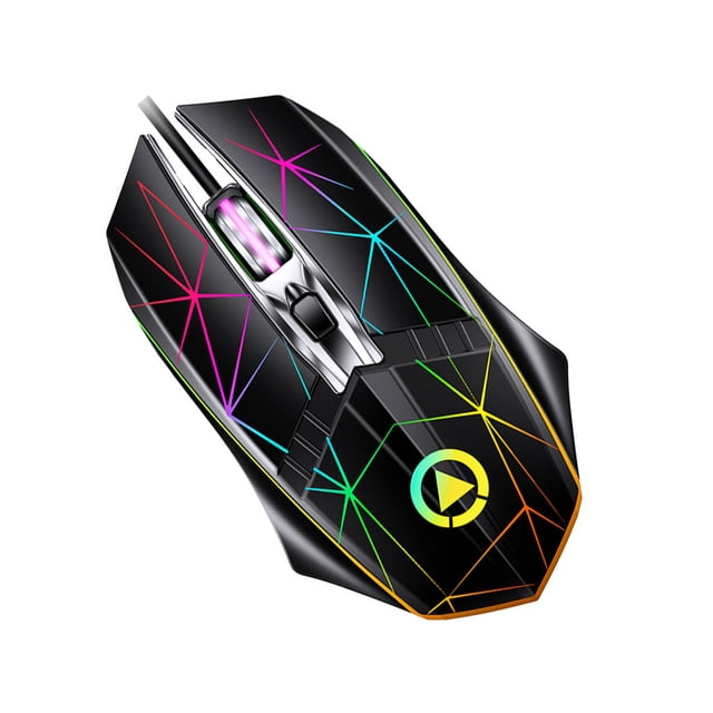 Xingzhi Souris Optique Filaire USB pour Ordinateur Portable 4 Boutons Souris de Jeu Réglable