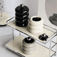 thumbnail image 3 of Qtip Holder Dispenser Resin Cotton Swab Dispenser Desktop Jars Bathroom Nordic Style Bathroom Canist Milky White Resin, 3 of 6