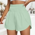 thumbnail image 6 of High Waisted Dolphin Running Shorts Womens for Gym Workout Athletic Green L, 6 of 7