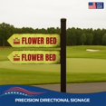 thumbnail image 2 of Flower Bed Metal Sign by DC | Arrow Metal Directional Signage for Indoor & Outdoor | 3x12" Rust-Free Aluminum Sign | Home & Garden Signage UV Protected Road RIGHT Arrow Sign | Made in USA, 2 of 7