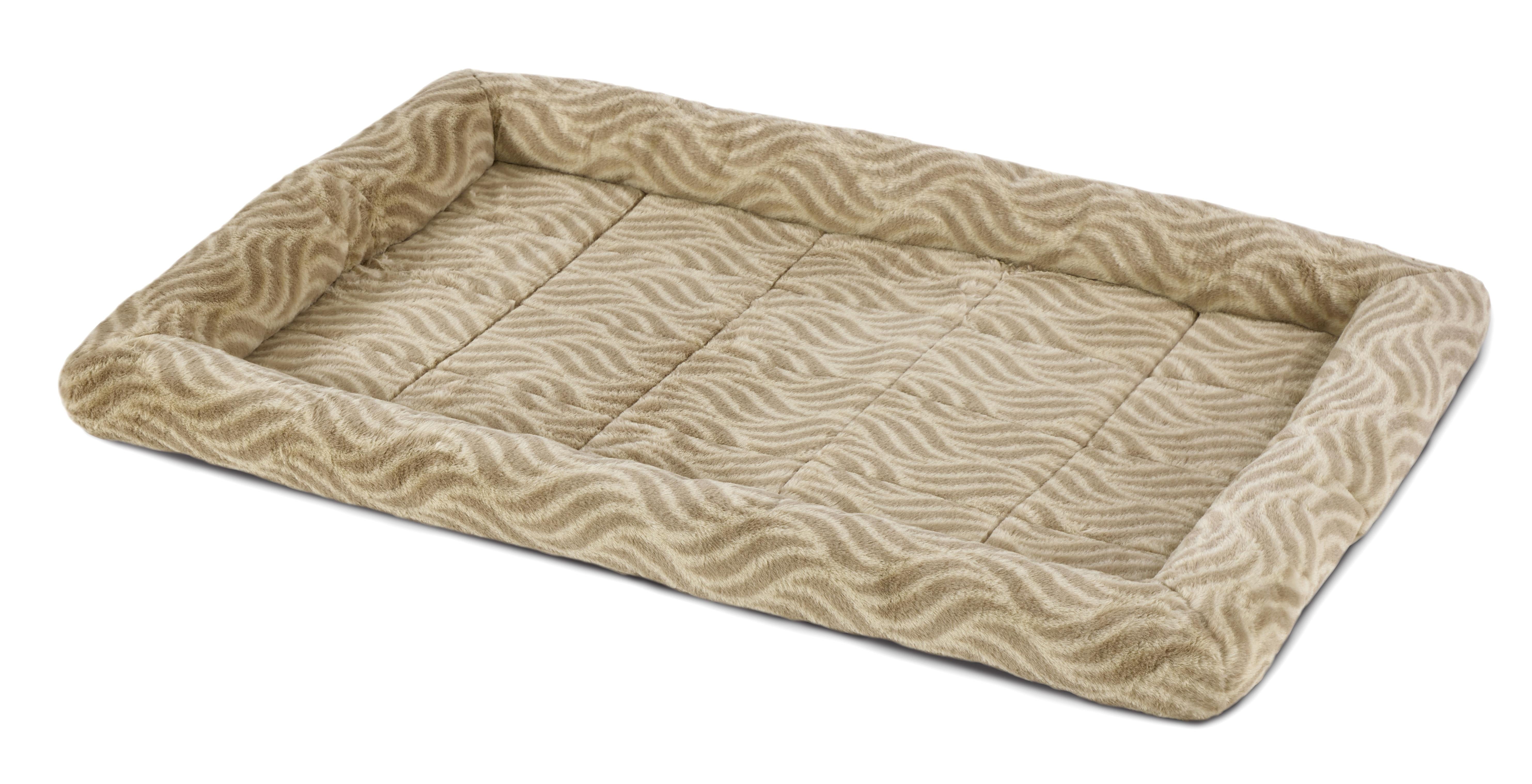 MidWest Homes for Pets QuiteTime Deluxe Wave Bolster Bed for Large Dogs; Machine Wash/Dry; Tan; 42 Inch; 40242-WVTN