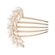 thumbnail image 1 of 1 Pc Peine Insertado para Mujeres con Hojas para Cabello Lacio y Grueso, Tono Dorado, Aleación Blanca, Perla Sintética, 1 of 3