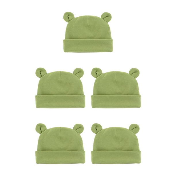 Sonducket Gorro de bebé cómodo, gorros elásticos multifuncionales para niñas y niños, accesorios para bebés, gorros para niños pequeños, verde Type2 NO2 Sonducket CBP379557