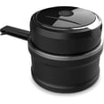 thumbnail image 1 of car ashtray, easy clean detachable ashtray with led light, with flip cover, self extinguishing ashtray for outdoor camping, 1 of 5