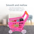 thumbnail image 2 of Carrito de compras para niños, juguete para niños, juego de rol, comida, frutas, juego (rojo rosado con comida), 2 of 8