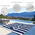 thumbnail image 4 of Fsddascl Navy Blue Anchor Outdoor Rug for Patio/Deck/Porch, Non-Slip Large Area Rug 4 x 6 Ft, Nautical White Horizontal Striped Indoor Outdoor Rugs Washable Area Rugs, Reversible Camping Rug Carpet, 4 of 5