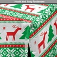 thumbnail image 4 of Christmas Dog Crate Cover, Knit Style Graphic Reindeer Star and Snowflake Holiday Family Theme, Easy to Use Pet Kennel Cover for Medium Large Dogs, 35" x 23" x 27", Red Green White, by Ambesonne, 4 of 6