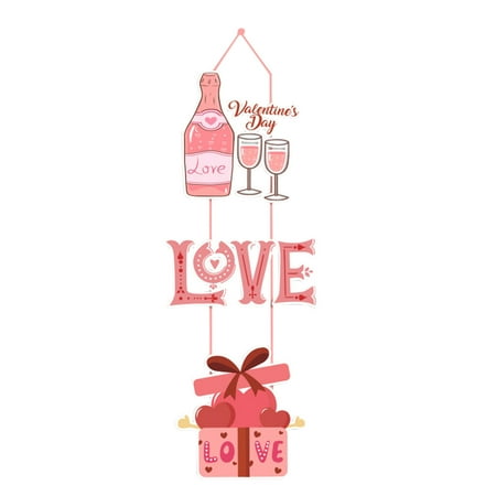 

Paper Valentine Day Themed Pink Love Hanging Party Decoration Door Hanging Hot Sale Clearance