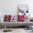 thumbnail image 2 of Juego de 4 fundas de almohada decorativas con temática navideña, material de primera calidad para uso en interiores, sin relleno incluido, decoraciones navideñas perfectas, 2 of 7