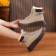 thumbnail image 5 of Zapatos grandes acolchados de algodón para mujer Invierno popular otoño e invierno forrados con vellón grueso cálido acolchado de algodón zapatos altos Martin para mujer, 5 of 6