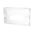 thumbnail image 1 of Vertical ID Badge Holder with Thumb Slot Transparent Hard Plastic Multi Cards Case Organizer, 1 of 8