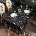 thumbnail image 2 of Black White Gothic Dreamcatcher Moon Star Rectangle Tablecloth 60"x120",Waterproof Polyester Rectangle Table Cloth, Wipeable Spillproof Polyester Tablecloth for Dining, Camping, Indoor and Outdoor, 2 of 5