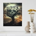 thumbnail image 3 of Scary Skull And Tree Halloween Series Poster Canvas, Suitable for Home Decoration,Dining Room Decor, Bedroom Art, Wall Decor Living Room, Wall Art, Frameless 12x16inch, 3 of 7