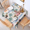 thumbnail image 2 of Dachshunds Tropical Beach Square Tablecloth,Waterproof Square Table Cover,Wipeable Spillproof Washable Table Cover for Home Kitchen Party Decor 52"x52"(132x132cm), 2 of 6