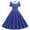 Blue a1, variant on Girls Vintage 1950s Dress Double Breasted Short Sleeve Polka Dot Swing A Line Midi Dresses Cocktail Party Evening Prom Gowns