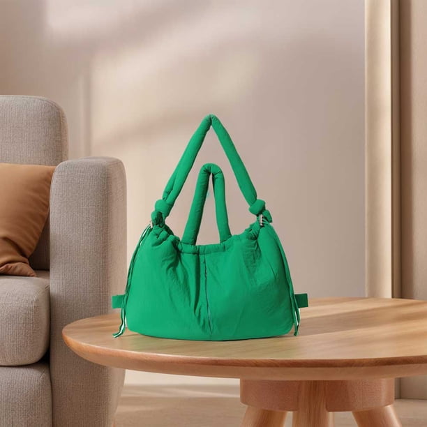 Bolso Mochila Hobo Bag para Mujeres Correa Ajustable Nylon Solid Capacidad Gran Hinchada Viajes Compras
