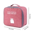 thumbnail image 4 of keepw Emergency Organizer Zipper Waterproof Household Empty Storage Bag Classification Dust-proof Students Pill Case for School Red Large, 4 of 6
