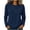 Navy, variant on AherBiu Long Sleeve Tops for Women Crewneck Casual Loose Cotton T-Shirt Basic Comfy Top Tees Solid Color