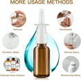 thumbnail image 4 of Nasal Spray Bottle, 6 Pcs 30ML/1oz Glass Amber Refillable Fine Mist Sprayers Atomizers, Small Empty Nasal Sprayer with Funnels and Labels, 4 of 7