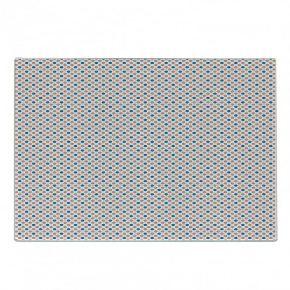 Abstract Cutting Board, Symmetrical Polka Dots Cheerful Rhythmic Colorful Dots and Circles, Decorative Tempered Glass Cutting and Serving Board, in 3 Sizes, by Ambesonne