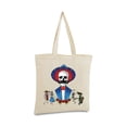 thumbnail image 2 of Awkward Styles Mustache Skull Tote Bag Mexican Skull Canvas Tote Bag Funny Day of the Dead Gifts Dia de los Muertos Reusable Grocery Bag Dancing Skeletons Cloth Bag Cute Mexican Holiday Gifts, 2 of 5