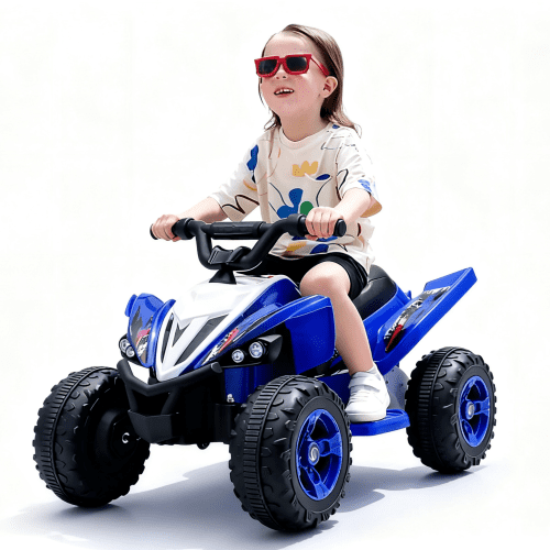 Sluting 12V Kids Electric Car for 3-6 Years, Dual Motor Ride On Toy with Bluetooth Music, LED Lights, 2 Speed Modes & Forward/Backward - Blue/Pink, Toddler First Car Gift