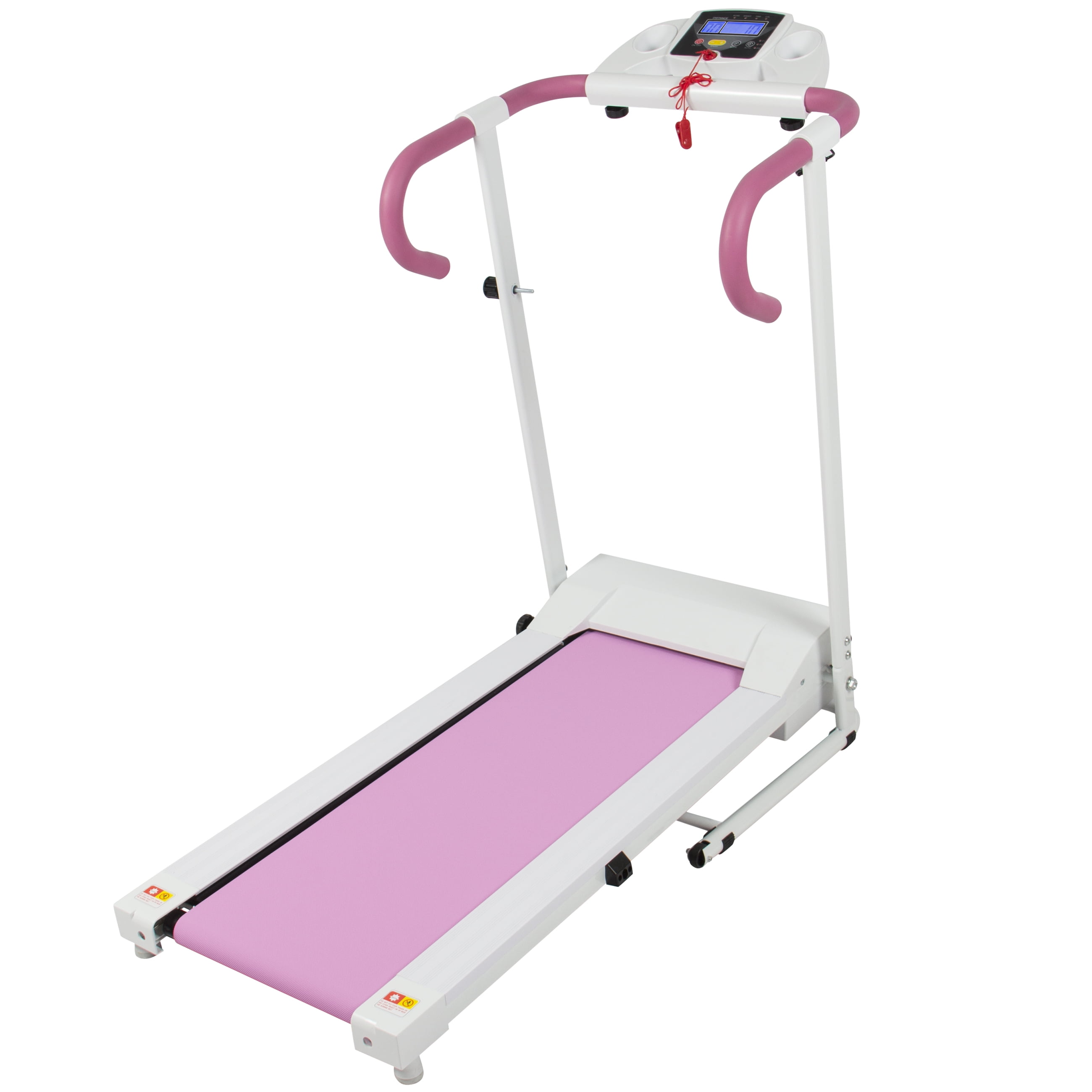 Best Choice Products Pink 500W Portable Folding Electric Motorized Treadmill Running Fitness Machine