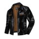 thumbnail image 5 of Chaqueta clásica de piel de vaca encerada de primera capa Hartman para hombre, traje de vuelo de la Fuerza Aérea de moda, ajustado y con solapa corta, 5 of 5