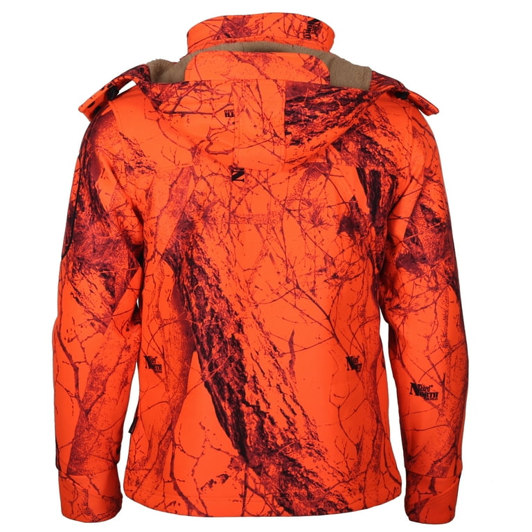 Gamehide Jacket Whitetail Deer Hunting Velour Fleece Orange Camo Large Walmart