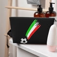 thumbnail image 7 of Italian Flag And Football Handbag Purse Tote Organizer Zipper Closure Cosmetic Pouch Bag For Travelling, 7 of 7
