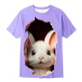 thumbnail image 3 of Wuxian Toddler Girls Easter Bunny Shirts Cute Graphic Short Sleeve Crewneck Loose Relaxed Fit T Shirts For Boys Colorful Holiday Graphic Tees Soft Casual Kids Top Truck dailywear,Yellow,1-2 Years, 3 of 3