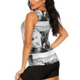 thumbnail image 3 of Lsque Yak Printed Workout Tank Tops for Women, Athletic Sports Tank Tops, Compression Sleeveless Dry Fit Shirts,Sleeveless Yoga Shirt-XX-Large, 3 of 9
