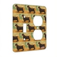 thumbnail image 1 of KuzmarK™ 2 Gang Single Toggle / Single Duplex Wall Plate - Liver Field Spaniel Dog Modern Art by Denise Every, 1 of 1