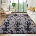 thumbnail image 2 of Garvee 8'x10' Fluffy Area Rugs Soft Fuzzy Carpet, Non Slip Shaggy Accent Rug for Living Room Bedroom Home Decor, Dark Gray, 2 of 8