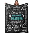 thumbnail image 1 of LHSHID Fathers Day Grandpa Gifts Throw Blanket Gifts for Grandpa Grandpa Birthday Gifts Ideas from Grandson Granddaughter Gifts for Grandpa from Grandkids Grandfather Gifts for Fathers Day 50x60in, 1 of 6