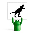 thumbnail image 1 of Fósiles de dinosaurio Tiranosaurio Rex Estante de notas, estante de ranas de animales de dibujos animados, 1 of 3