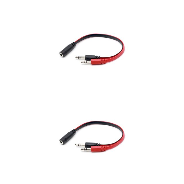 Sidaley 3.5mm Dual Shielded Audio Cable Sound Headphone Switch Adapter Console Plug Professional Splitter for Smartphone Camcorder Type2 NO2
