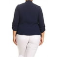 thumbnail image 4 of Women's Plus Size Draped Neck Open Front Loose Fit Solid Cardigan Female Jacket, 4 of 5