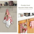 thumbnail image 3 of Xams Pink Elk Snowman Hand Towels 2 PCS, Merry Christmas Kitchen Towel Ultra Soft and Highly Absorbent,Decorative Fingertip Face Towel for Bathroom Hotel, 28.3"x 14.4", 3 of 6